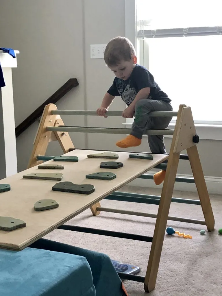 pikler triangle climbing toy for toddlers