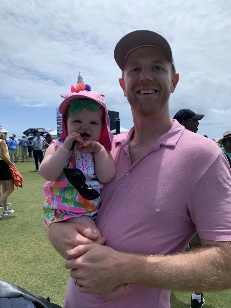 baby and dad in a hat