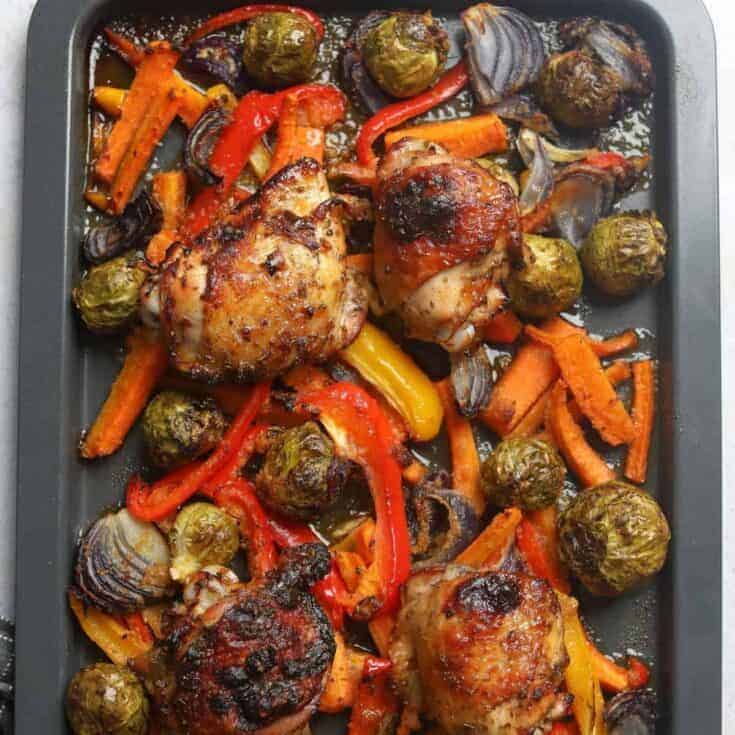 Image for Sheet Pan Chicken Thighs with Garlic and Honey