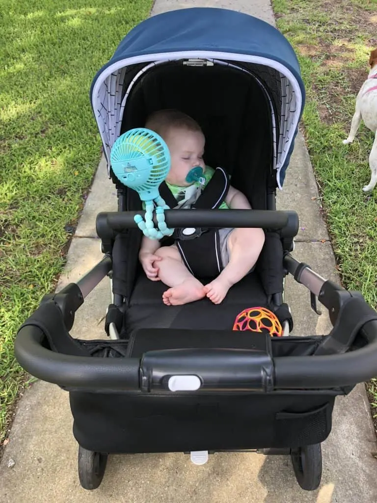 baby in mockingbird stroller