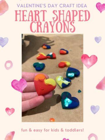 how to make heart shaped crayons for valentines day pinterest image