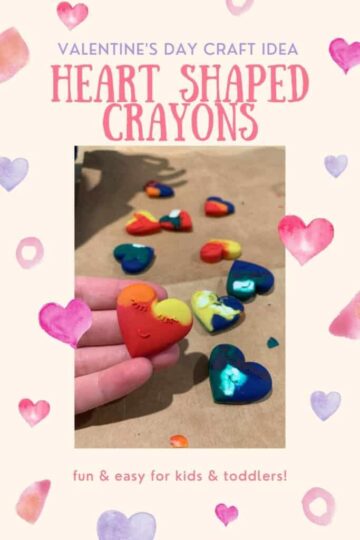 how to make heart shaped crayons for valentines day pinterest image