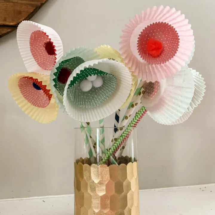 cupcake liner flowers