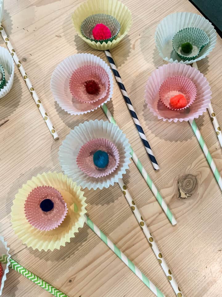 How to make paper flowers from cupcake liners Celebrating with kids