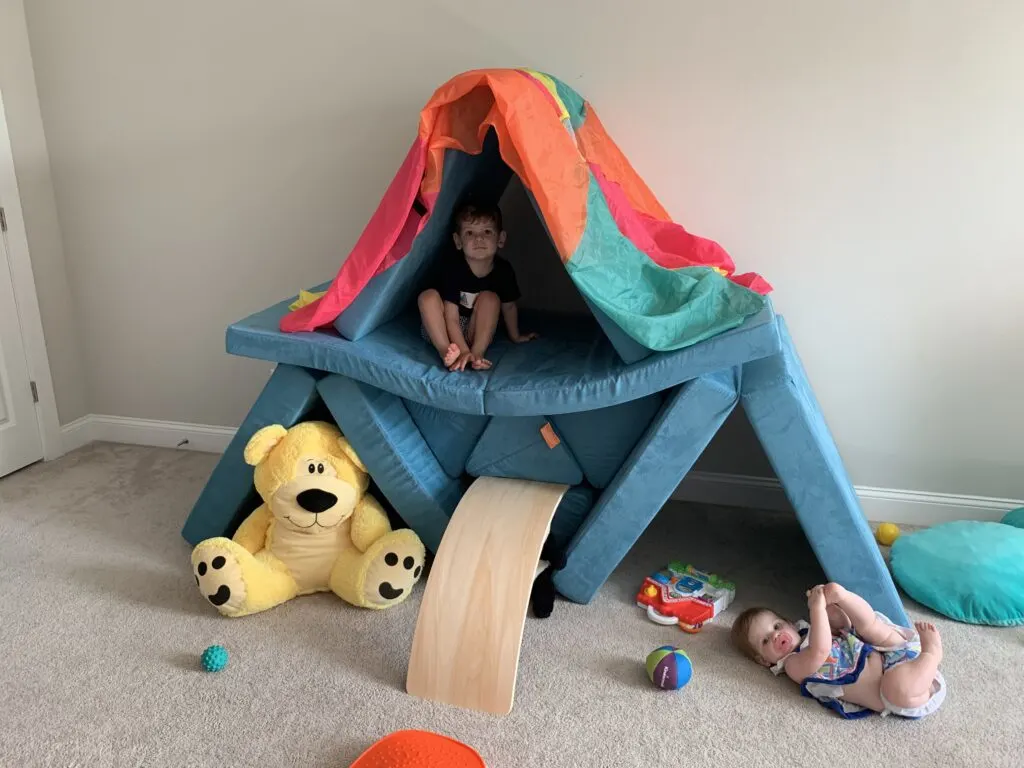 Nugget fort with wobble board