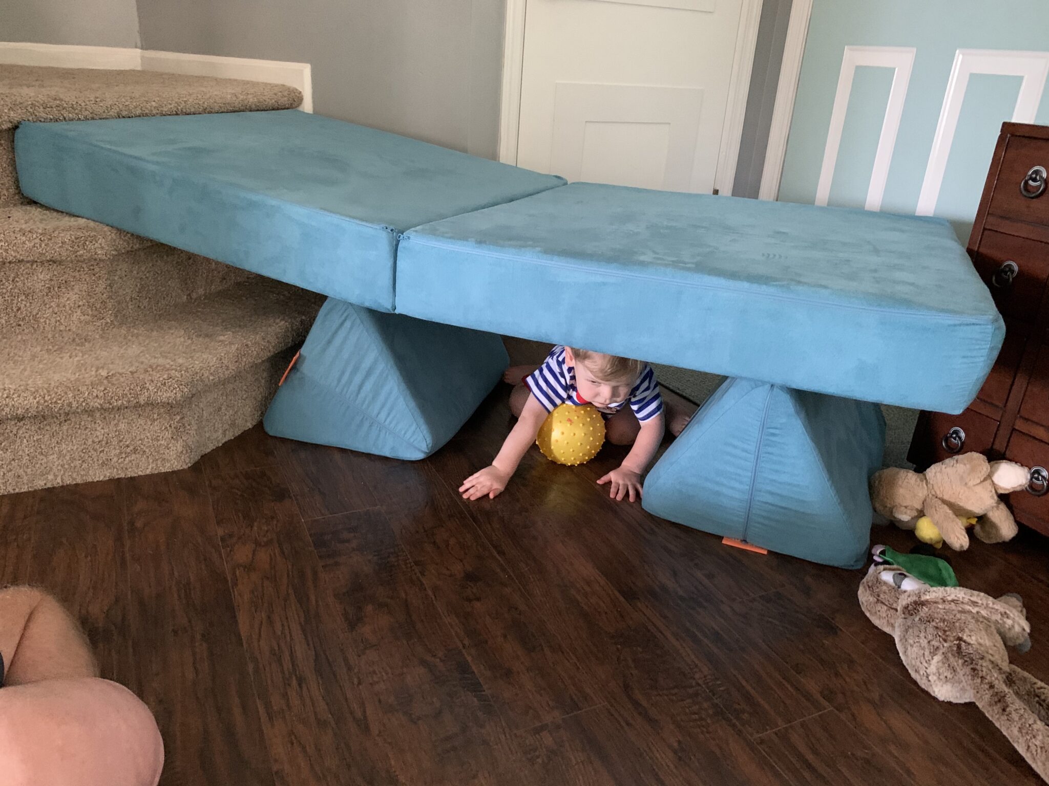 obstacle course in living room