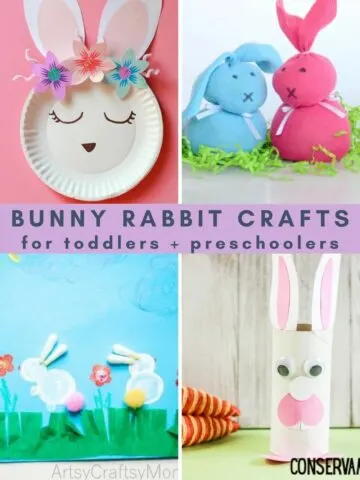 bunny rabbit crafts for toddlers and preschoolers