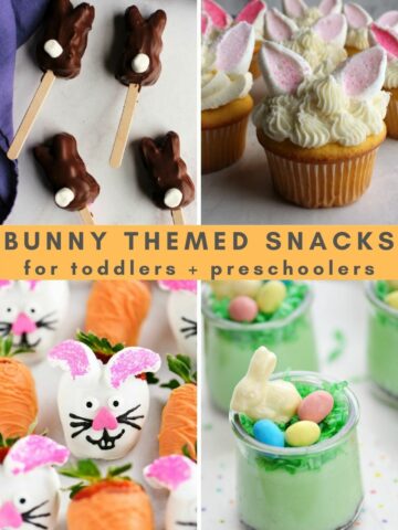 bunny themed snacks for toddlers and preschoolers
