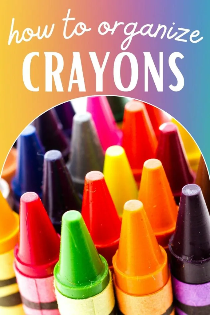 How to organize coloring books and crayons 