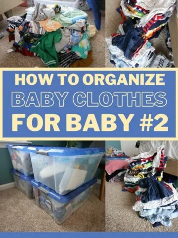 how to organize and purge baby clothes for baby number 2