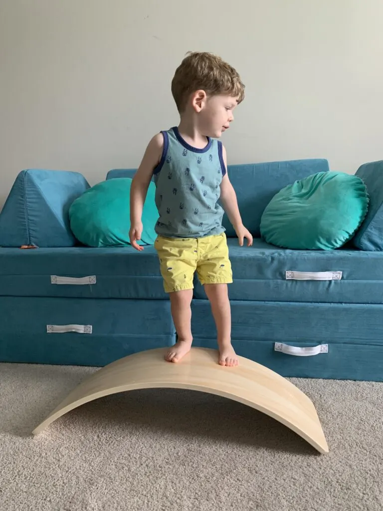 using a wobble board as a bridge