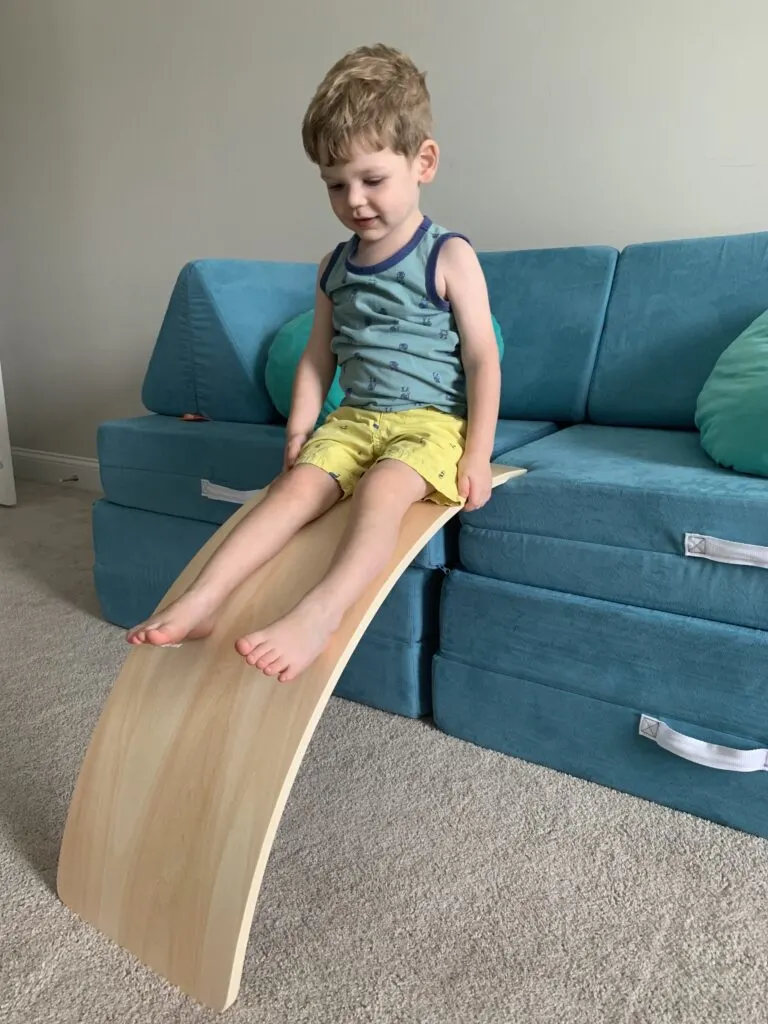 how to use a wobble board as a slide