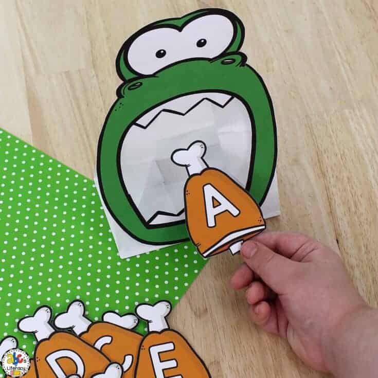 Image for Dinosaur Letter Recognition Activity (Free Printables)