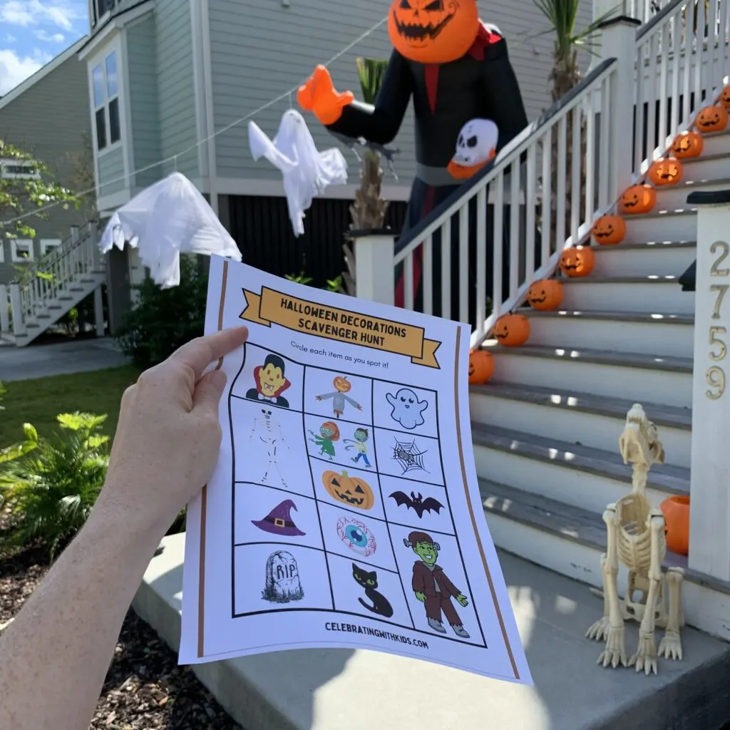 free printable halloween scavenger hunt