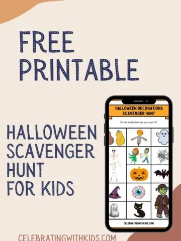 free printable halloween scavenger hunt for kids
