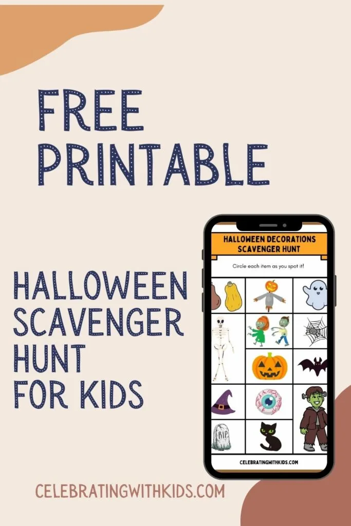 free printable halloween scavenger hunt for kids