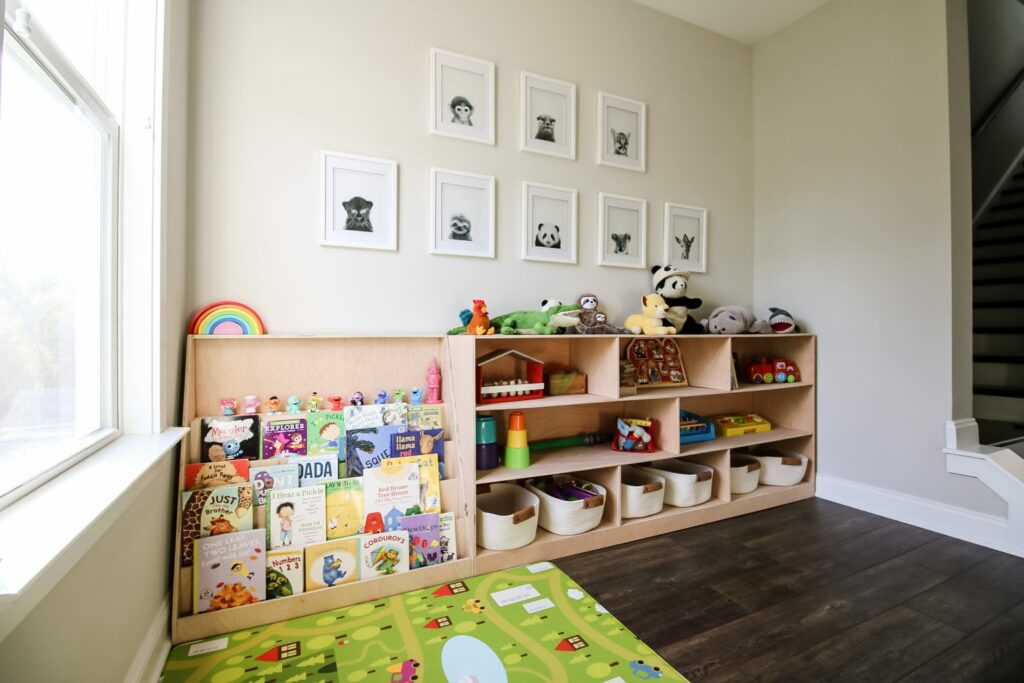 montessori style toy shelf