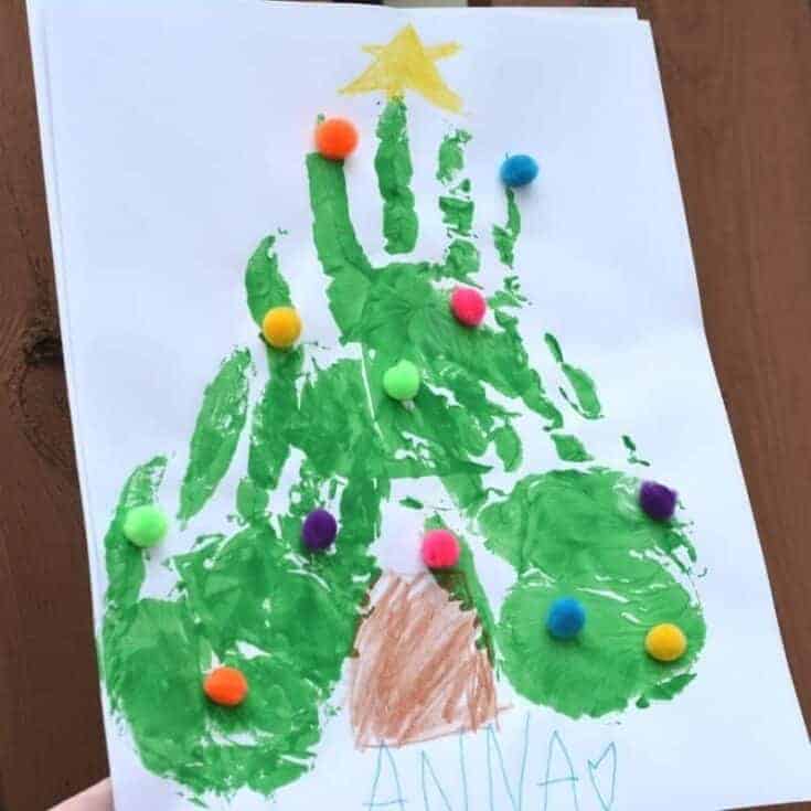 Image for How to Make a Fingerprint Christmas Tree Craft