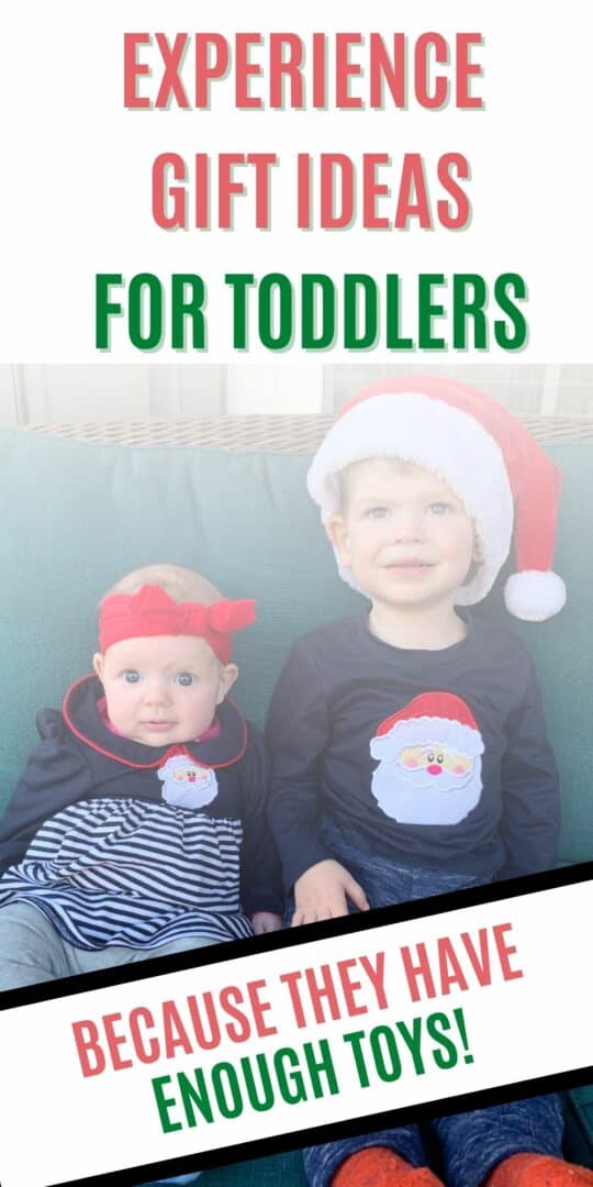 Christmas experience gift ideas for toddlers + preschoolers