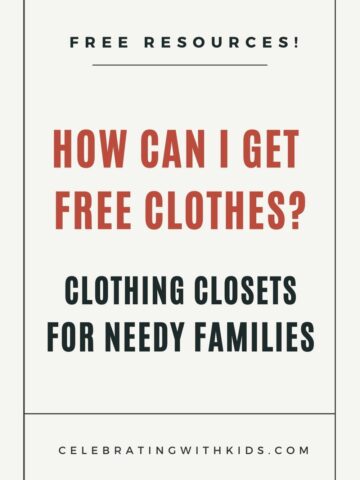 How can I get free clothes Clothing closets for needy families