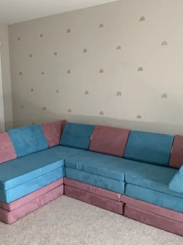 sectional couch made with 4 nuggets