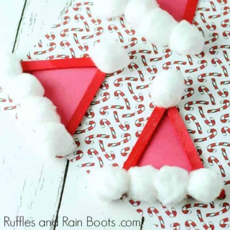 Image for Santa Hat Craft Stick Ornament – Christmas Craft for Kids