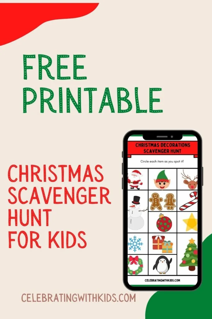 free printable christmas scavenger hunt for kids
