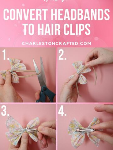 how to convert headbands to hair clips