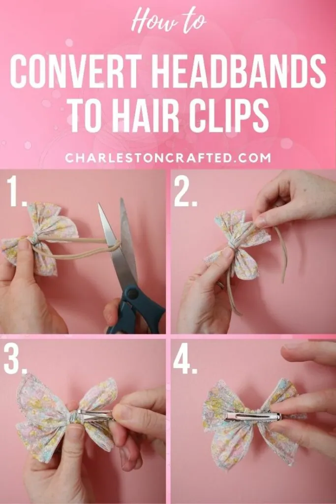 how to convert headbands to hair clips