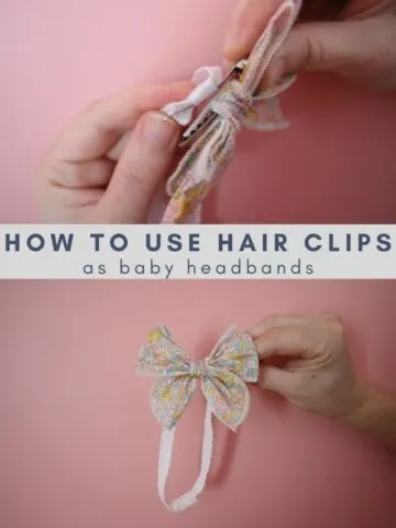 how to use hair clips as baby headbands