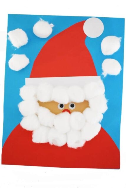 Santa Crafts for preschoolers + toddlers - Celebrating with kids