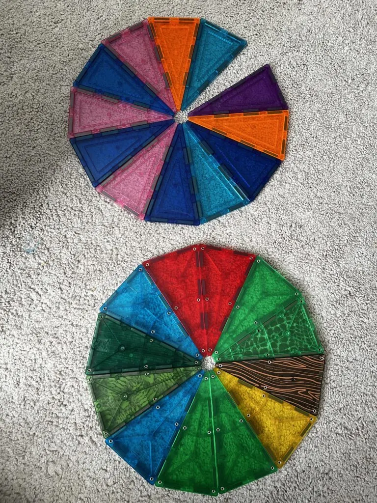 magnatile vs picasso tile circles of triangles