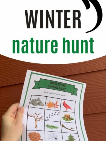 free printable winter nature hunt