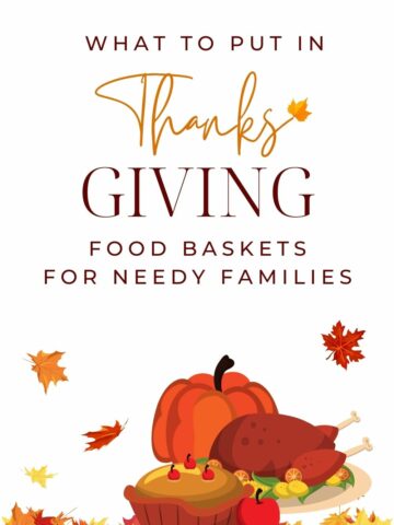 what to put in thanksgiving food baskets for needy families