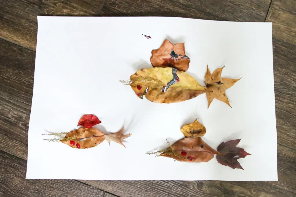 leaf baby shark craft