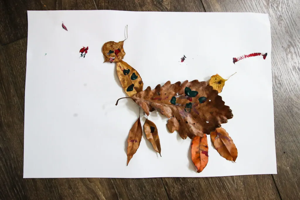 leaf giraffe craft