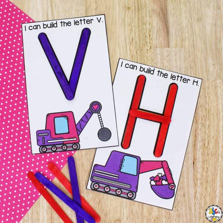 Image for Valentine Building Letters Activity