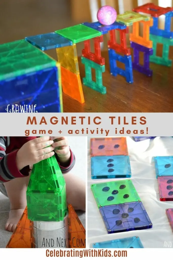 magnetic tile game and activity ideas for toddlers and preschoolers