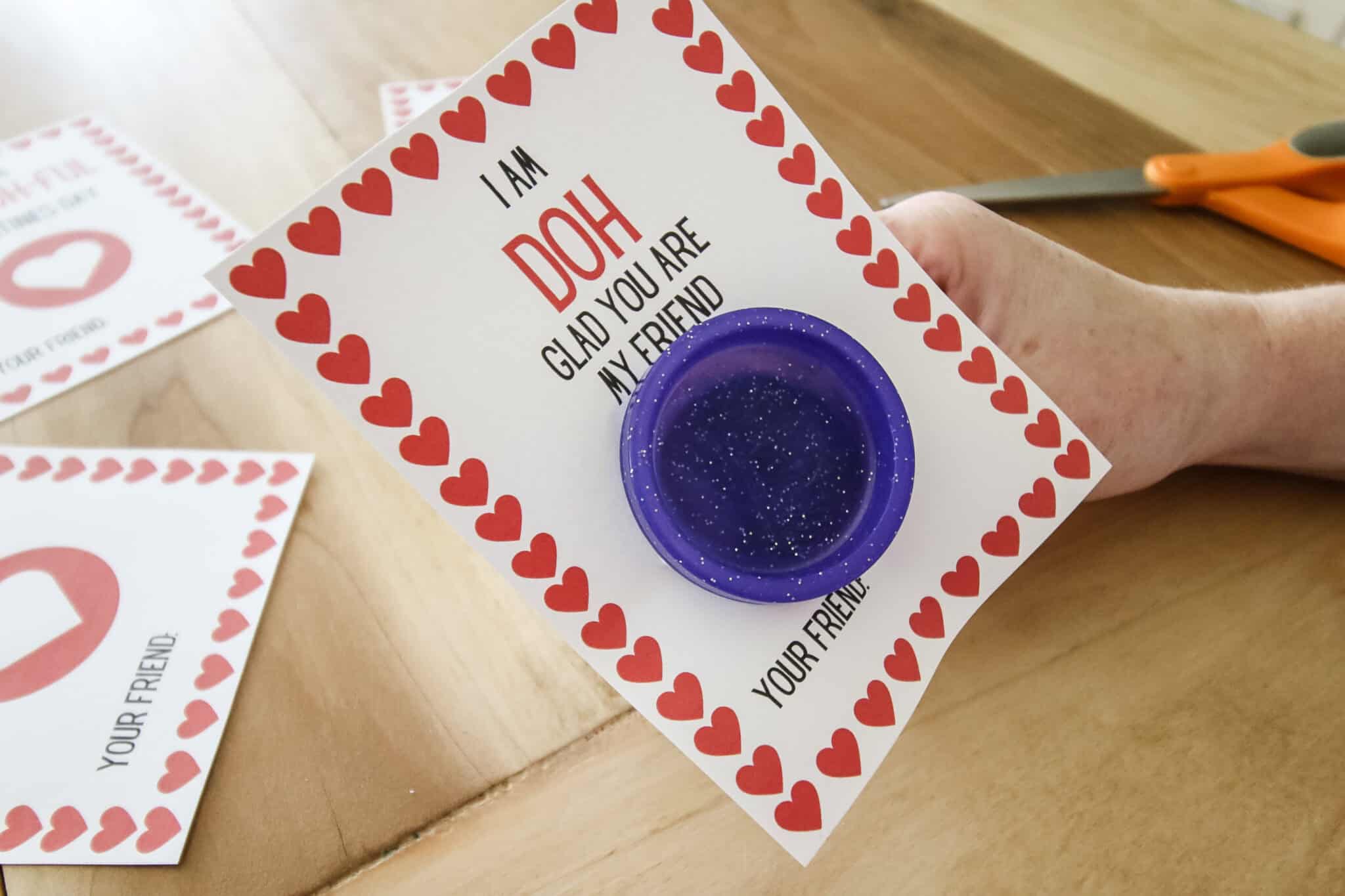 Play Doh Valentines Cards Free Printable! Celebrating with kids