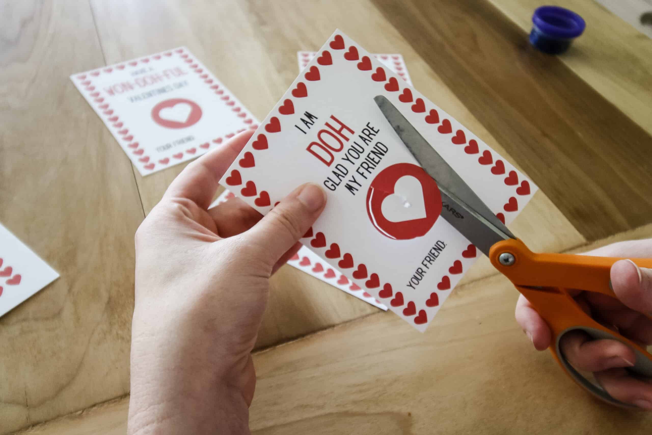 Play Doh Valentines Cards - Free Printable! - Celebrating with kids