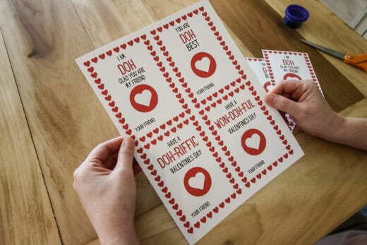 Play Doh Valentines Cards - Free Printable! - Celebrating with kids