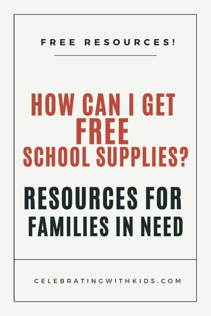 free school supplies for kids for families in need