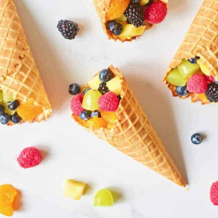 Image for Rainbow Fruit Cones - Healthy Summer Snack for Kids