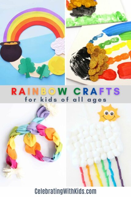 25 fun & easy rainbow crafts for kids - Celebrating with kids