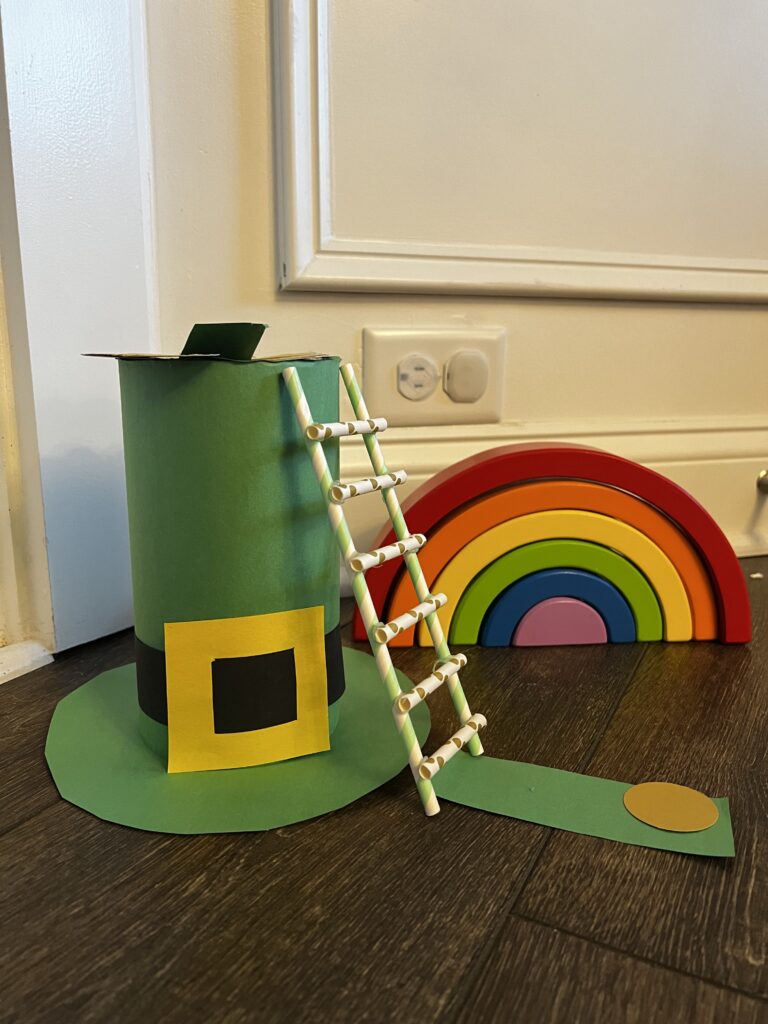 DIY leprechaun trap from an oatmeal canister
