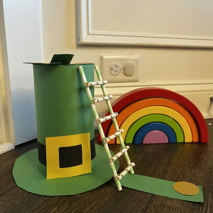 DIY leprechaun trap from an oatmeal canister
