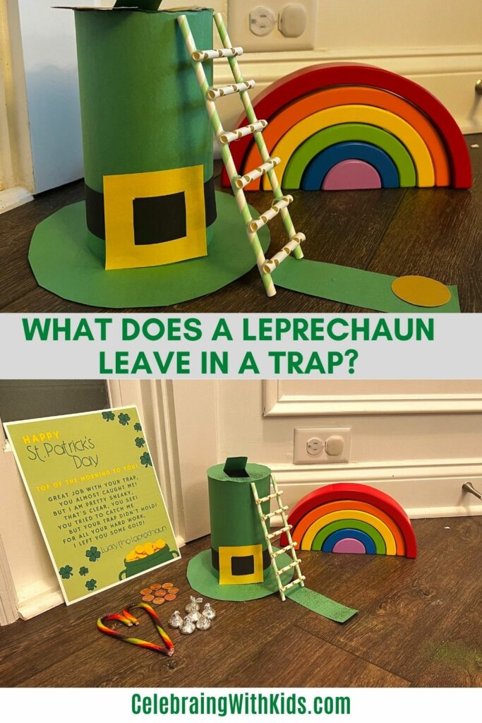 What does a leprechaun leave in a trap