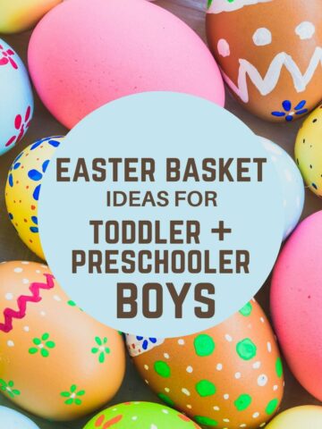 easter basket ideas for toddler + preschooler boys