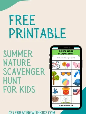 free printable summer scavenger hunt for kids