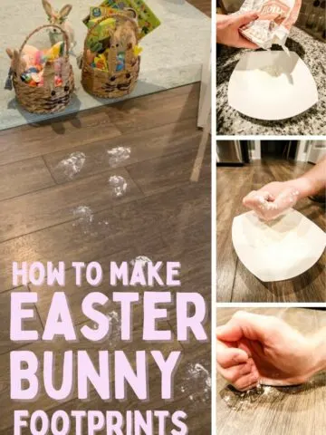 how to make easter bunny footprints